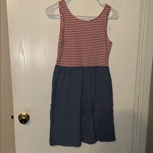 Old Navy Pink Striped and Blue Kids Dress